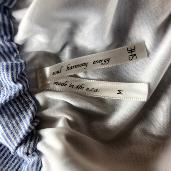 NWOT SHE Soul Harmony Energy Blue / White Dress - Picture 6 of 8